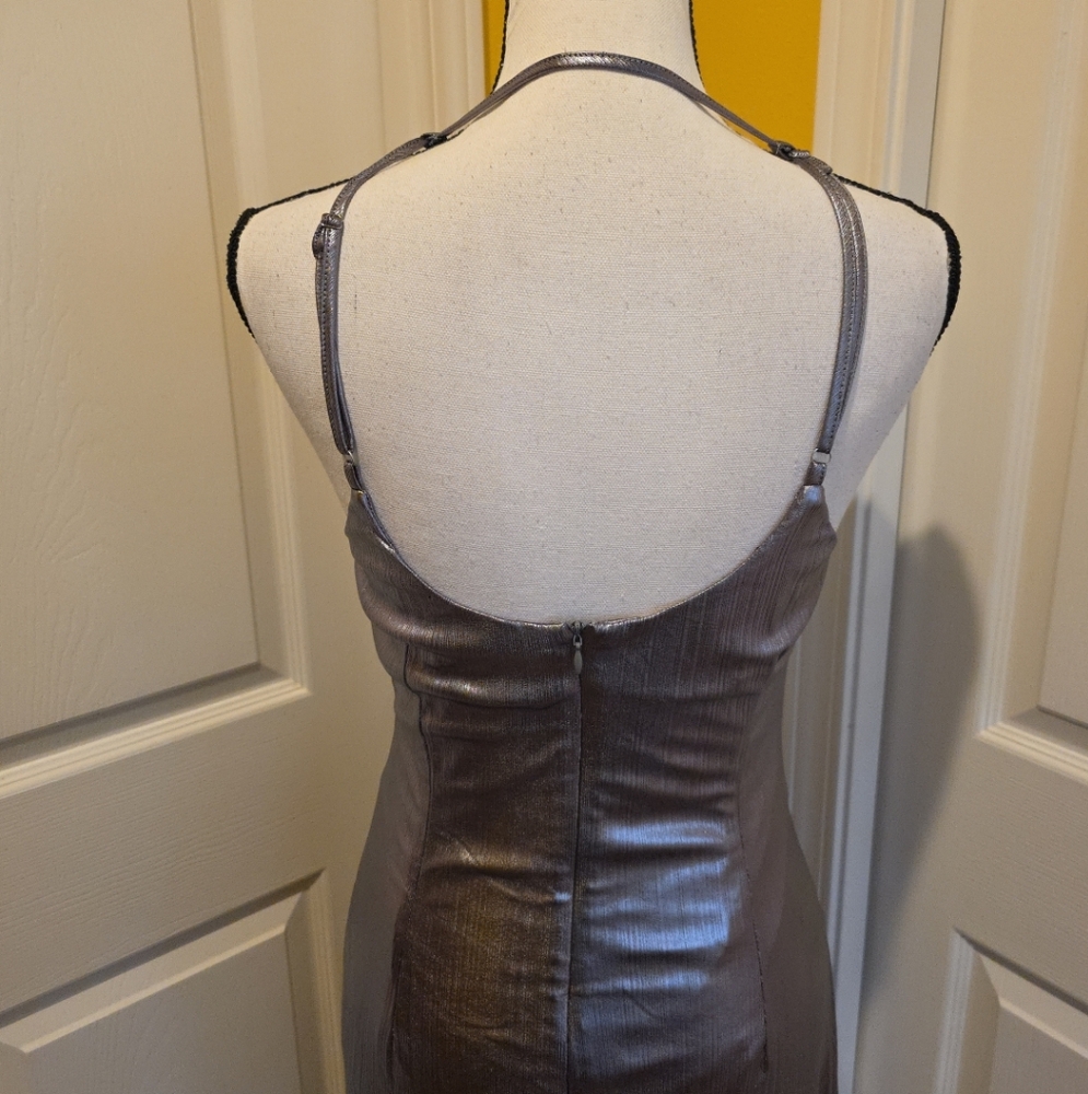 EMERSON LANG SILVER MAXI GOWN, SIZE M, NEW - Picture 6 of 13